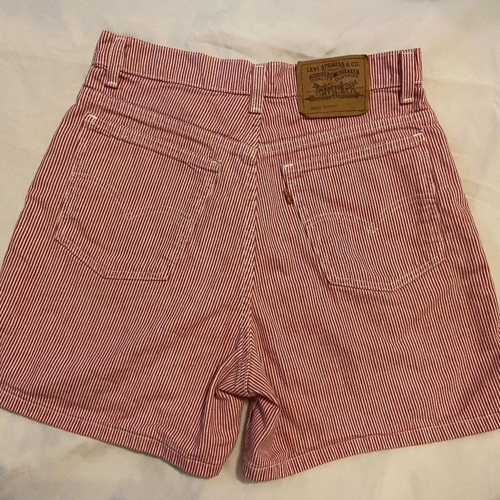 Levi ‘s Vintage Red Pinstripe Shorts
